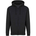 Black Smoke - Front - Awdis Mens Full Zip Hoodie