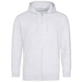 Ash - Front - Awdis Mens Full Zip Hoodie