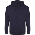 New French Navy - Front - Awdis Mens Full Zip Hoodie