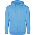 Hawaiian Blue - Front - Awdis Mens Full Zip Hoodie