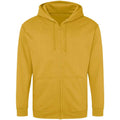 Mustard - Front - Awdis Mens Full Zip Hoodie