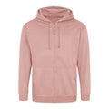 Dusty Pink - Front - Awdis Mens Full Zip Hoodie