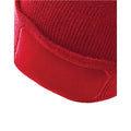 Classic Red - Back - Beechfield Unisex Adult Patch Beanie