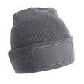 Graphite Grey - Front - Beechfield Unisex Adult Patch Beanie