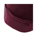 Burgundy - Back - Beechfield Unisex Adult Patch Beanie