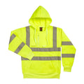 Fluorescent Yellow - Front - Warrior Mens Hi-Vis Pullover Hoodie