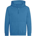 Sapphire Blue - Back - AWDis Cool Childrens-Kids Zoodie Full Zip Hoodie