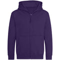 Purple - Back - AWDis Cool Childrens-Kids Zoodie Full Zip Hoodie