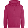 Hot Pink - Back - AWDis Cool Childrens-Kids Zoodie Full Zip Hoodie