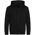 Deep Black - Back - AWDis Cool Childrens-Kids Zoodie Full Zip Hoodie