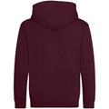 Burgundy - Front - AWDis Cool Childrens-Kids Zoodie Full Zip Hoodie