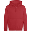 Fire Red - Back - AWDis Cool Childrens-Kids Zoodie Full Zip Hoodie