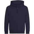 New French Navy - Back - AWDis Cool Childrens-Kids Zoodie Full Zip Hoodie