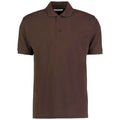 Chocolate - Front - Kustom Kit Mens Klassic Piqué Polo Shirt