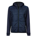 Navy - Front - Tee Jays Womens-Ladies Stretch Hooded Jacket