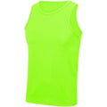 Electric Green - Front - AWDis Cool Mens Vest Top