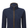 Navy-Brown - Back - Premier Womens-Ladies Artisan Contrast Trim Fleece Jacket