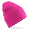 Fuchsia - Front - Beechfield Unisex Adult Original Recycled Deep Cuffed Beanie