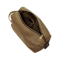 Desert Sand - Back - Quadra Heritage Leather Trim Toiletry Bag