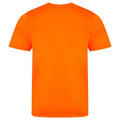 Electric Orange - Back - AWDis Cool Unisex Adult Smooth T-Shirt