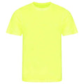 Electric Yellow - Front - AWDis Cool Unisex Adult Smooth T-Shirt