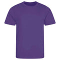 Purple - Front - AWDis Cool Unisex Adult Smooth T-Shirt