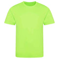 Electric Green - Front - AWDis Cool Unisex Adult Smooth T-Shirt