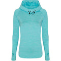 Ocean Blue Melange - Front - AWDis Cool Womens-Ladies Cowl Neck Top