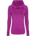 Raspberry Melange - Front - AWDis Cool Womens-Ladies Cowl Neck Top