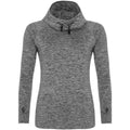 Grey Melange - Front - AWDis Cool Womens-Ladies Cowl Neck Top