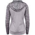 Grey-Grey Melange - Back - AWDis Cool Womens-Ladies Zoodie Contrast Full Zip Hoodie