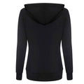 Jet Black - Back - AWDis Cool Womens-Ladies Zoodie Contrast Full Zip Hoodie