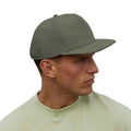 Olive Green - Back - Beechfield Unisex Adult Organic Cotton 5 Panel Baseball Cap