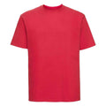 Bright Red - Front - Russell Mens Ringspun Cotton Classic T-Shirt