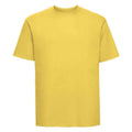 Yellow - Front - Russell Mens Ringspun Cotton Classic T-Shirt