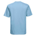 Sky Blue - Back - Russell Mens Ringspun Cotton Classic T-Shirt