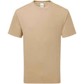 Tan - Front - Russell Mens Ringspun Cotton Classic T-Shirt