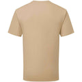 Tan - Back - Russell Mens Ringspun Cotton Classic T-Shirt