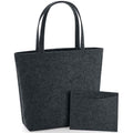 Charcoal Melange - Front - Bagbase Felt Shopper