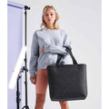 Charcoal Melange - Back - Bagbase Felt Shopper