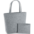 Grey Melange - Front - Bagbase Felt Shopper