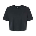 Black - Front - Bella + Canvas Womens-Ladies Jersey Cropped Crop T-Shirt