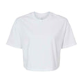 White - Front - Bella + Canvas Womens-Ladies Jersey Cropped Crop T-Shirt