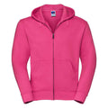 Fuchsia - Front - Russell Mens Authentic Hooded Sweatshirt