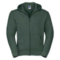 Bottle Green - Front - Russell Mens Authentic Hooded Sweatshirt