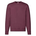 Burgundy - Side - Fruit of the Loom Mens Premium Drop Shoulder Sweatshirt