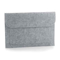 Grey Melange - Front - Bagbase Felt Laptop Sleeve