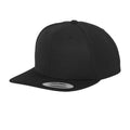 Black-Black - Front - Flexfit Mens Classic Snapback Cap