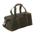 Olive - Front - Quadra Heritage Leather Handled Holdall