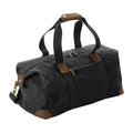 Black - Front - Quadra Heritage Leather Handled Holdall